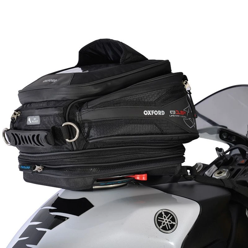 Oxford Q15R Quick Release Motorcycle Tank Bag Black 1 Oxford Q15R Quick Release Motorcycle Tank Bag Black