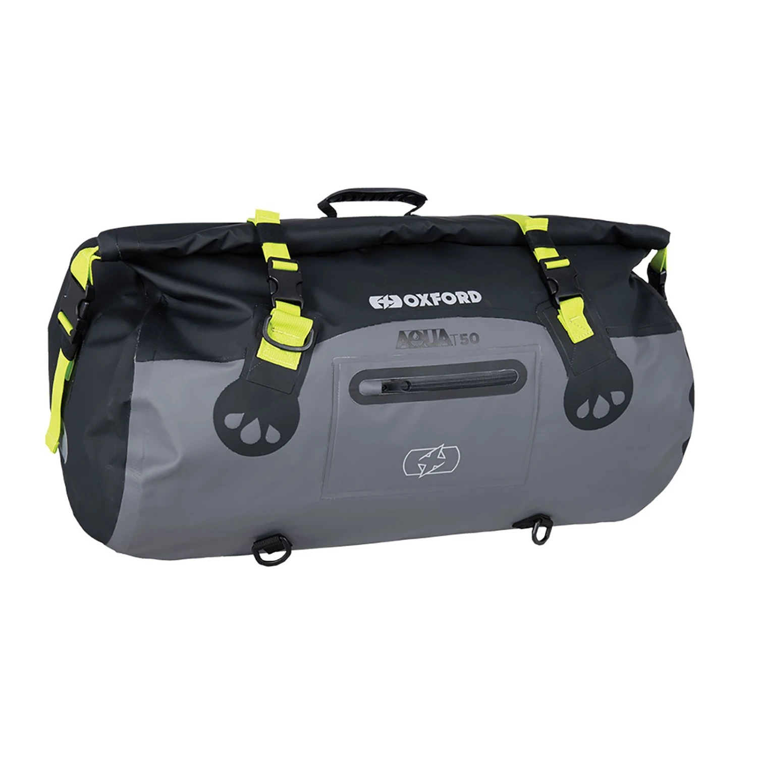 Oxford Aqua T50 Water Proof Motorcycle Roll Bag Black Fluro 3 Oxford Aqua T50 Water Proof Motorcycle Roll Bag Black Fluro - Image 3