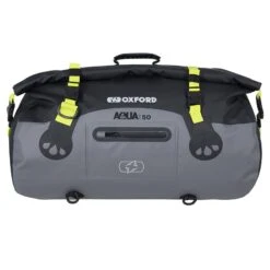 Oxford Aqua T50 Water Proof Motorcycle Roll Bag Black Fluro