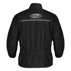 Oxford Rainseal Water Resistant Motorcycle Over Jacket Black L -Motorcycle Parts Store WHI OXRM100L 2