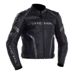 Richa Assen Leather Motorcycle Jacket Blk 4XL