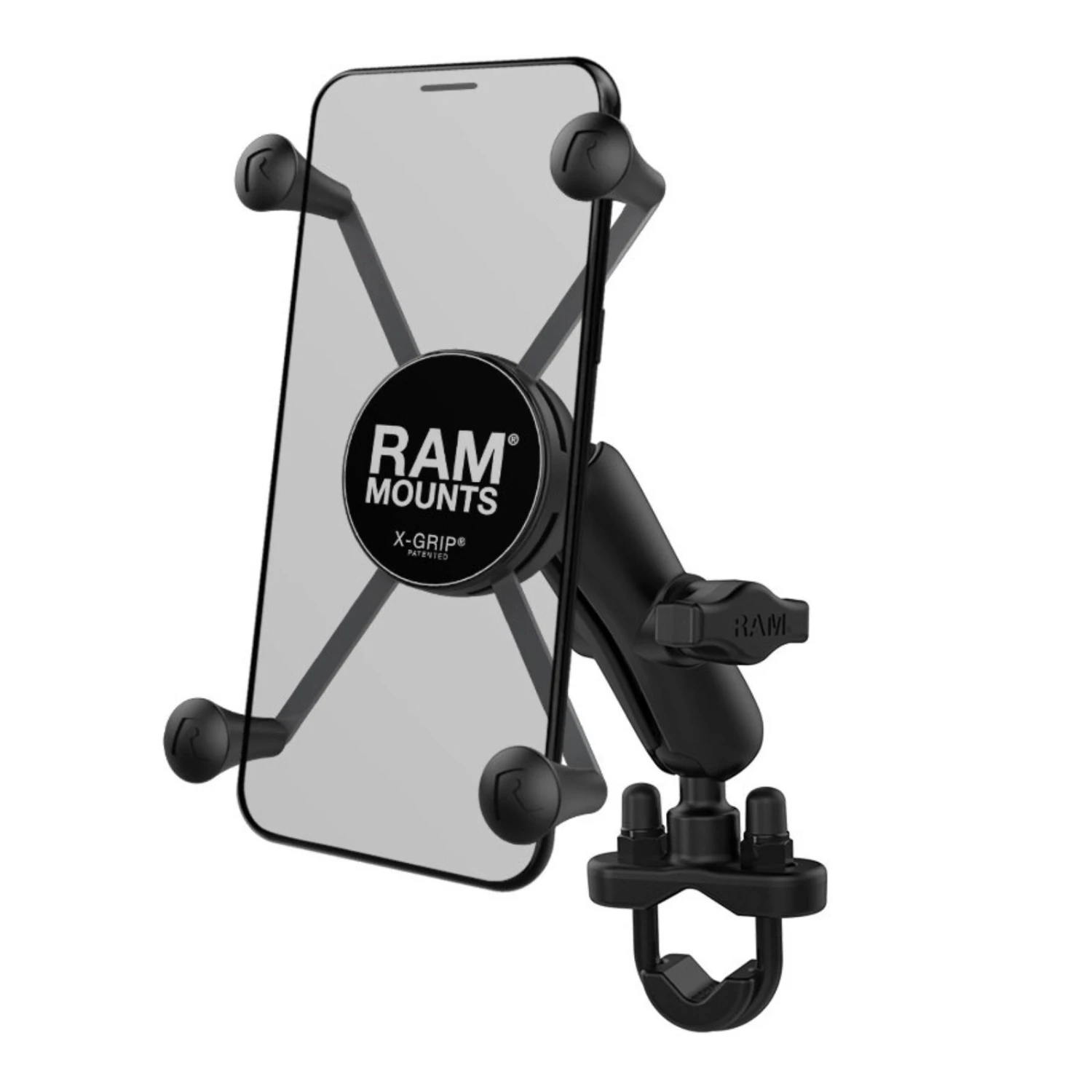 RAM MOUNTS Ram Motorcycle X-Grip Large Phone Mount With Handlebar U-Bolt Base 1 RAM MOUNTS Ram Motorcycle X-Grip Large Phone Mount With Handlebar U-Bolt Base