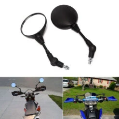 X-Tech Folding Off Road Mirror R/H Or L/H Black -Motorcycle Parts Store XTMA302 1