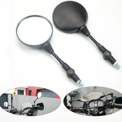 X-Tech Folding Off Road Mirror R/H Or L/H Black -Motorcycle Parts Store XTMA302 2