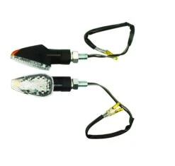 MCS Yamaha - Pair Led Motorcycle Indicators Honda Suzuki Kawasaki Blinkers Clear Lens