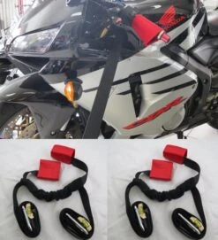 Heavy Duty Motorcycle Tie Downs With Built In Handlebar Harness Straps